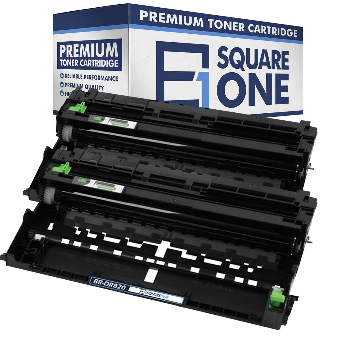 eSquareOne Compatible Drum Unit Replacement for Brother DR820 (Black, 2-Pack)