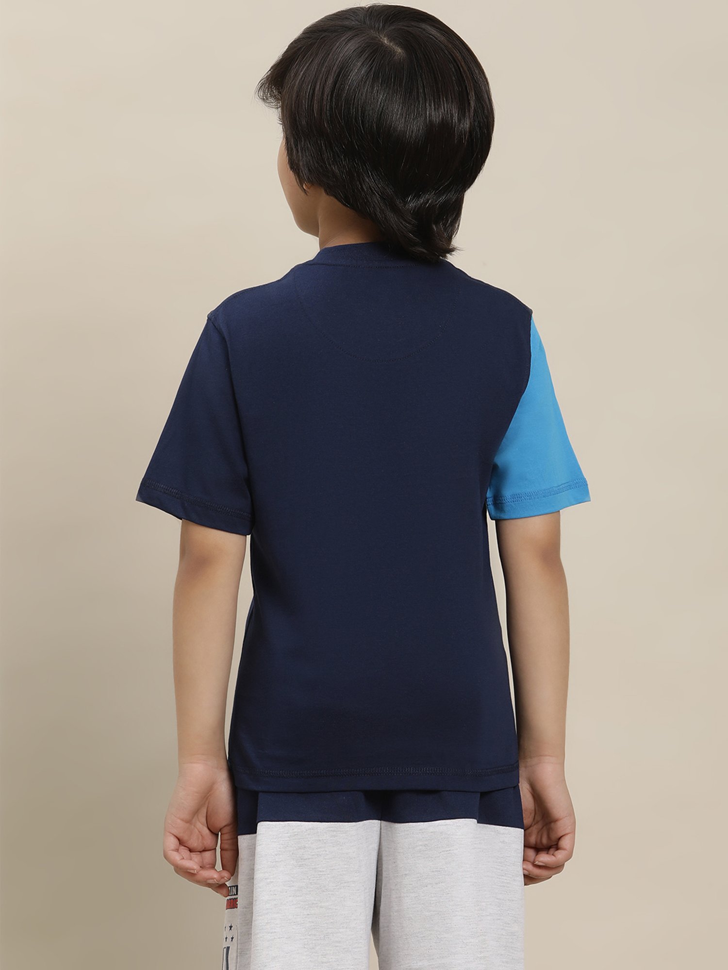 Kidsville Captain America Printed Regular Fit Multicolor T-Shirt For Boys