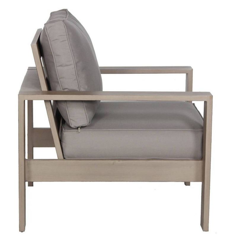 Aruba Patio Club Chair with Sunbrella Cushions Gray - Teva