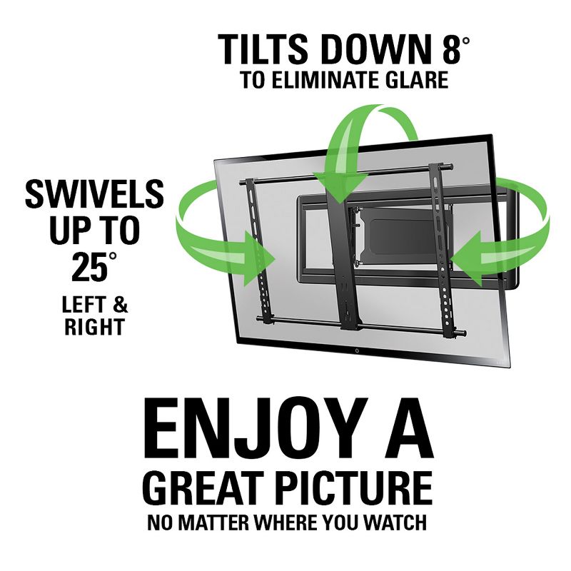 Sanus VLF613-B1 Super Slim Full Motion TV Mount for 40" - 80" TV