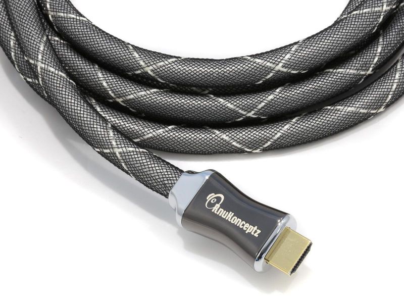 KnuKonceptz Silver Plated 24 Gauge OFC HDMI Cable v1.4 8 Ethernet 4k x 2k 3D 2M
