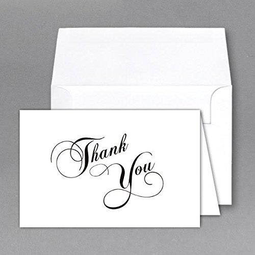 25 "Thank You" Greeting Note Cards & Envelopes (6.5 X 4.75 - A6)