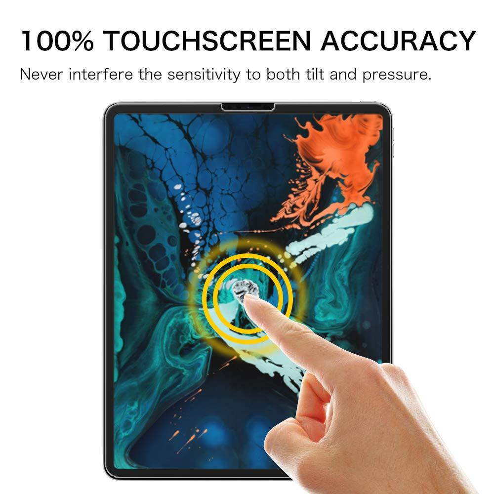 Fintie Tempered Glass Screen Protector for iPad Pro 12.9 3rd Gen 2018, [Support Face ID] Anti Scratch Premium HD Clear 9H Hardness for All Screen iPad Pro 12.9 inch 2018
