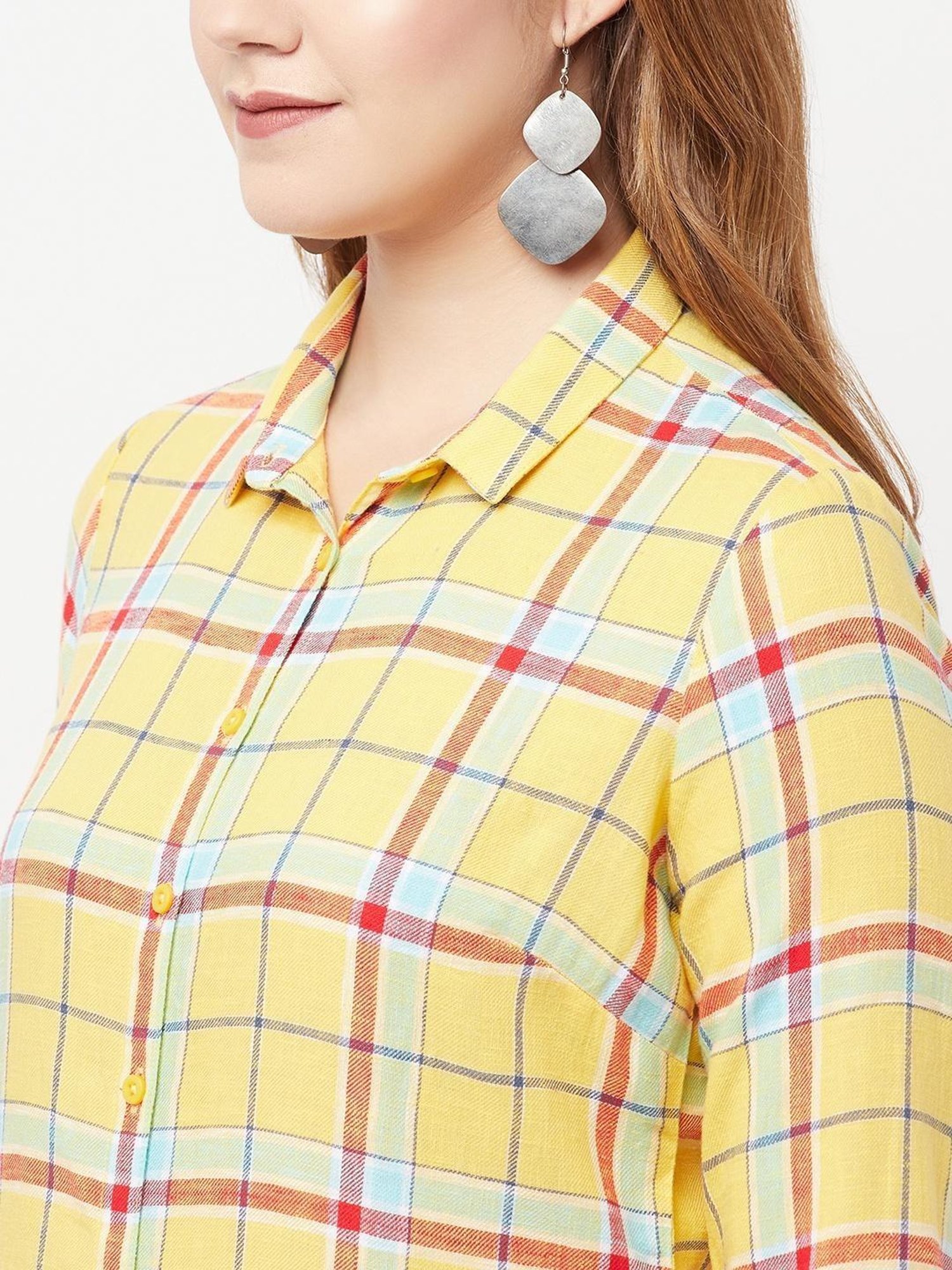 Crimsoune Club Yellow Checks Shirts