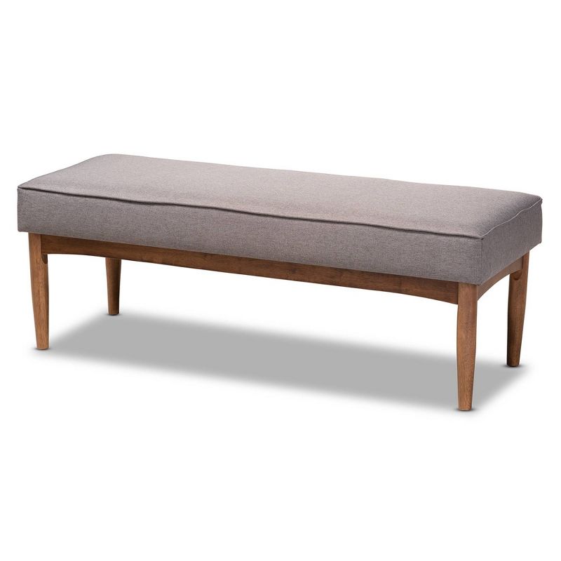 3pc Sanford Tan Wood Dining Nook Set Walnut Brown - Baxton Studio