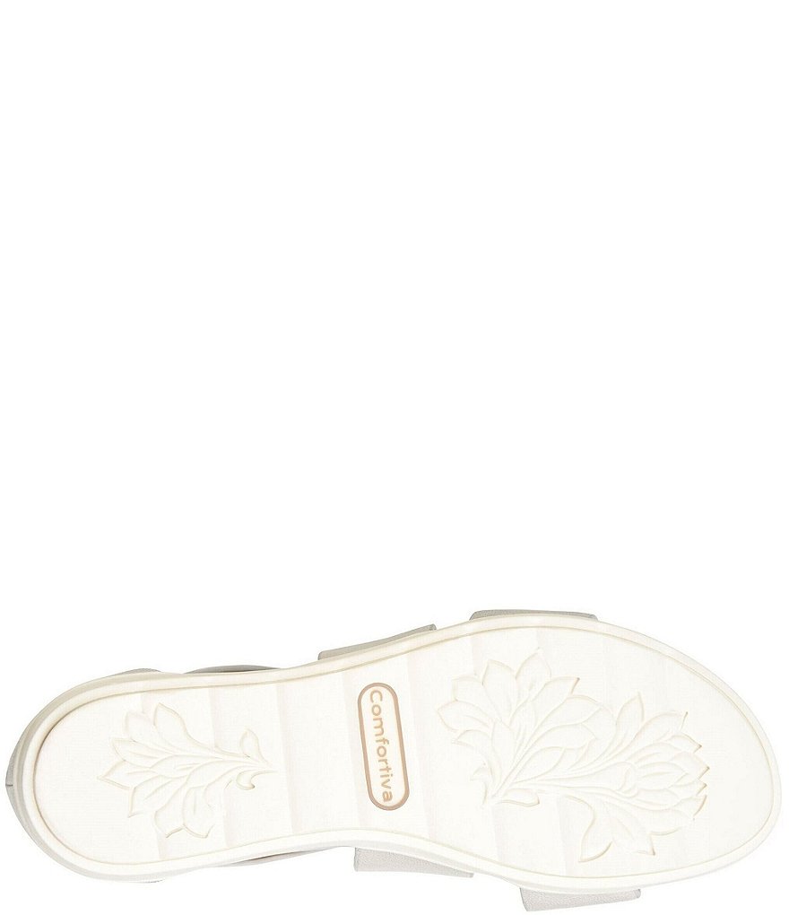 Comfortiva Pacifica Leather Criss-Cross Strap Sporty Wedge Sandals