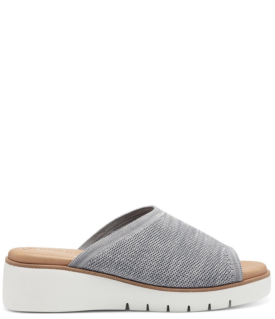 CC Corso Como Ditya Two-Tone Knit Slide Wedge Sandals
