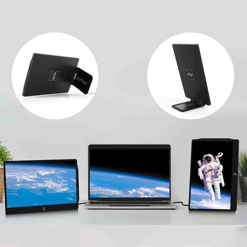 SideTrak Swivel 12.5" Attachable Portable Monitor for Laptop - IPS Full HD 1920x1080 USB Display - Black