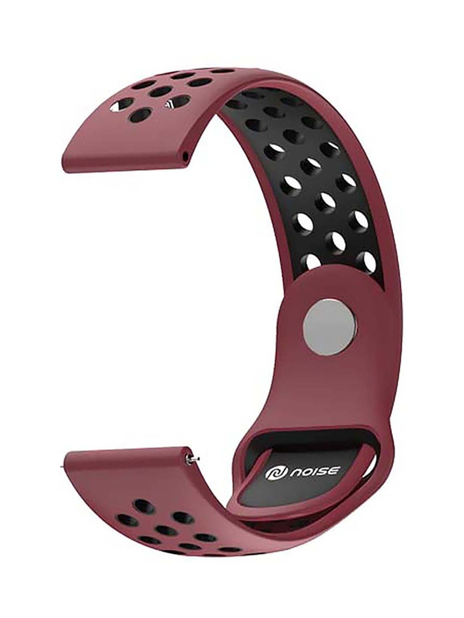 Noise 22 mm (Sport Edition) Double Color Silicone Smartwatch Strap (Wine and Black)
