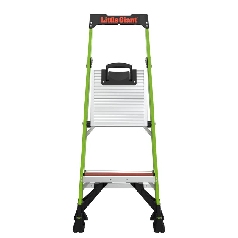Little Giant Ladder Systems 4' ANSI type IAA 375 lb fiberglass Stepladder with Ground Cue Apple Green