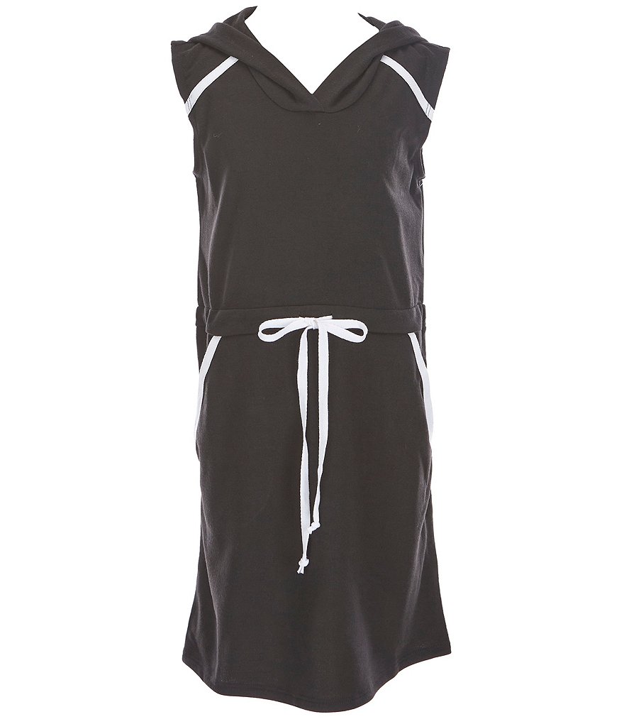 Honey and Rosie Big Girls 7-16 Sleeveless Drawstring-Waist Hoodie Sport Dress