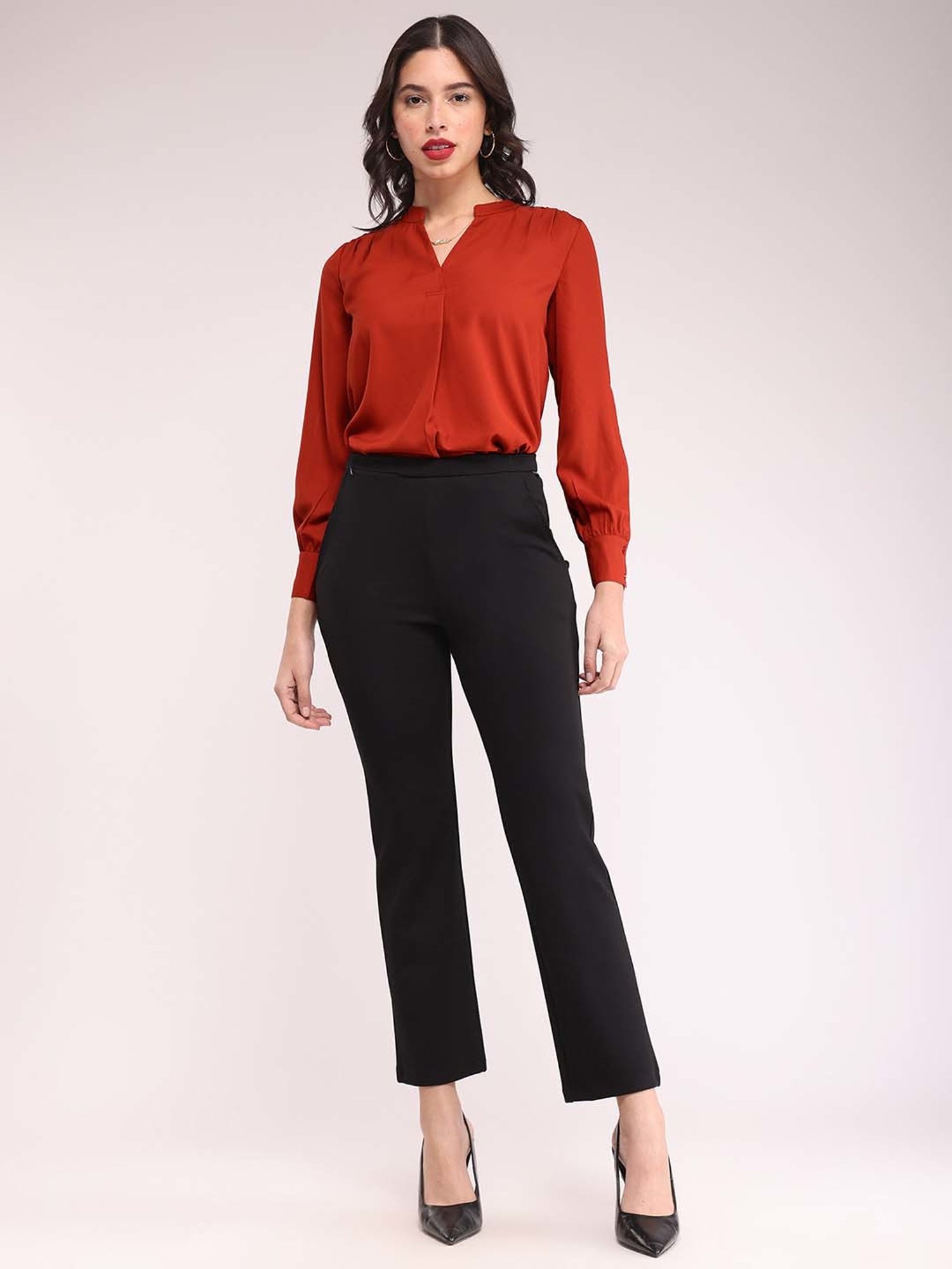 Fablestreet Rust Relaxed Fit Top