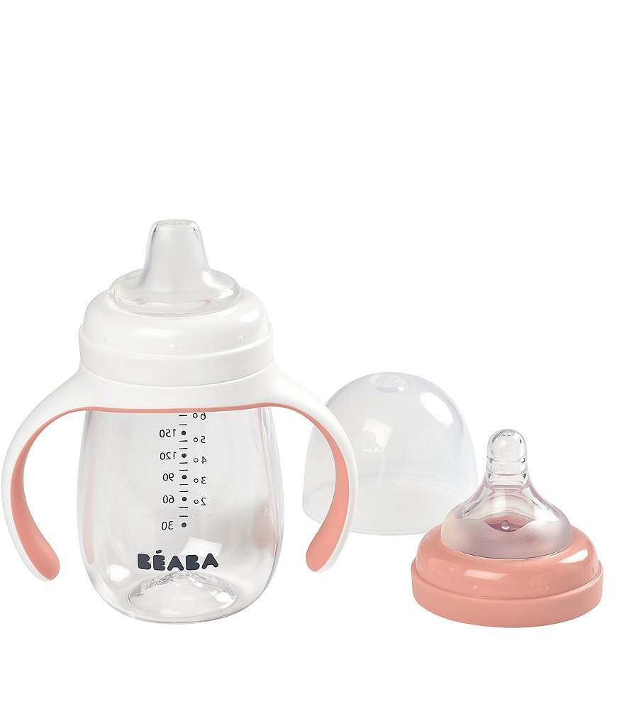 BEABA 2-in-1 Bottle To Sippy Learning Cup