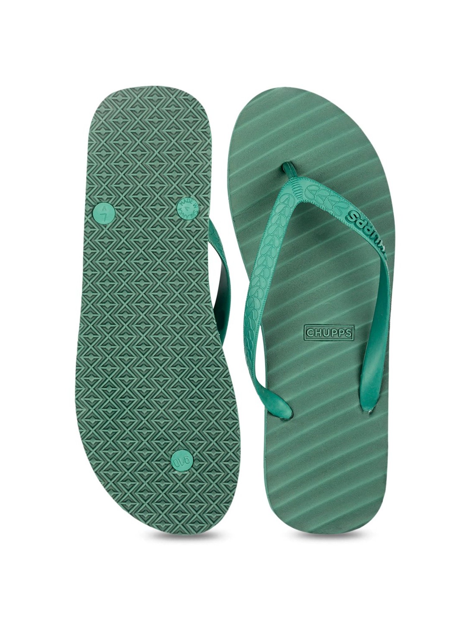 Chupps Women's Green Flip Flops