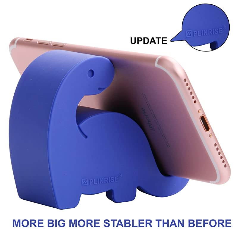 Animal Desk Phone Stand, Update Dinosaur Silicone Office Phone Holder, Creative Phone Tablet Stand Mounts, Size:1.3" X 3.1" X 2.8"(Navy Blue)
