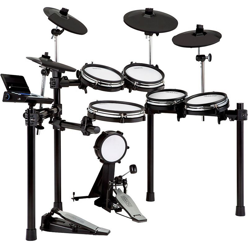 LyxJam 8-Piece Electronic Drum Kit, Professional Drum Set with Real Mesh Fabric, 448 Preloaded Sounds, 70 Songs, 15-Song Recording Capacity, Choke,Rim,Edge Capability & Kick Pad, Drum Sticks Included