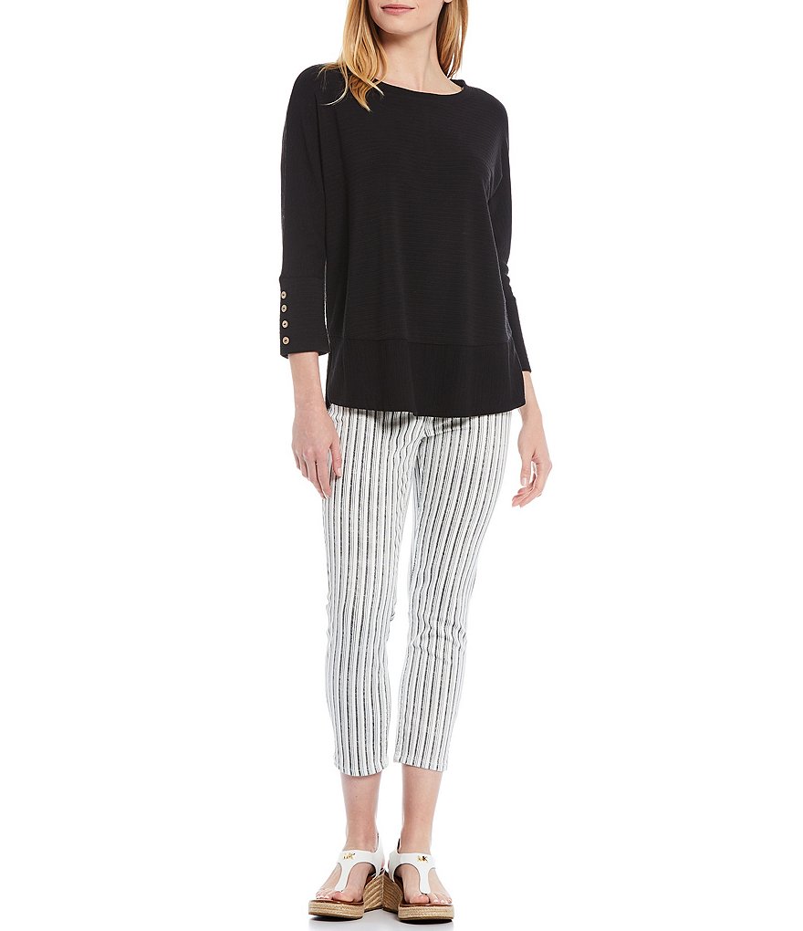 Westbound the HIGH RISE fit Striped Skinny Crop Pants