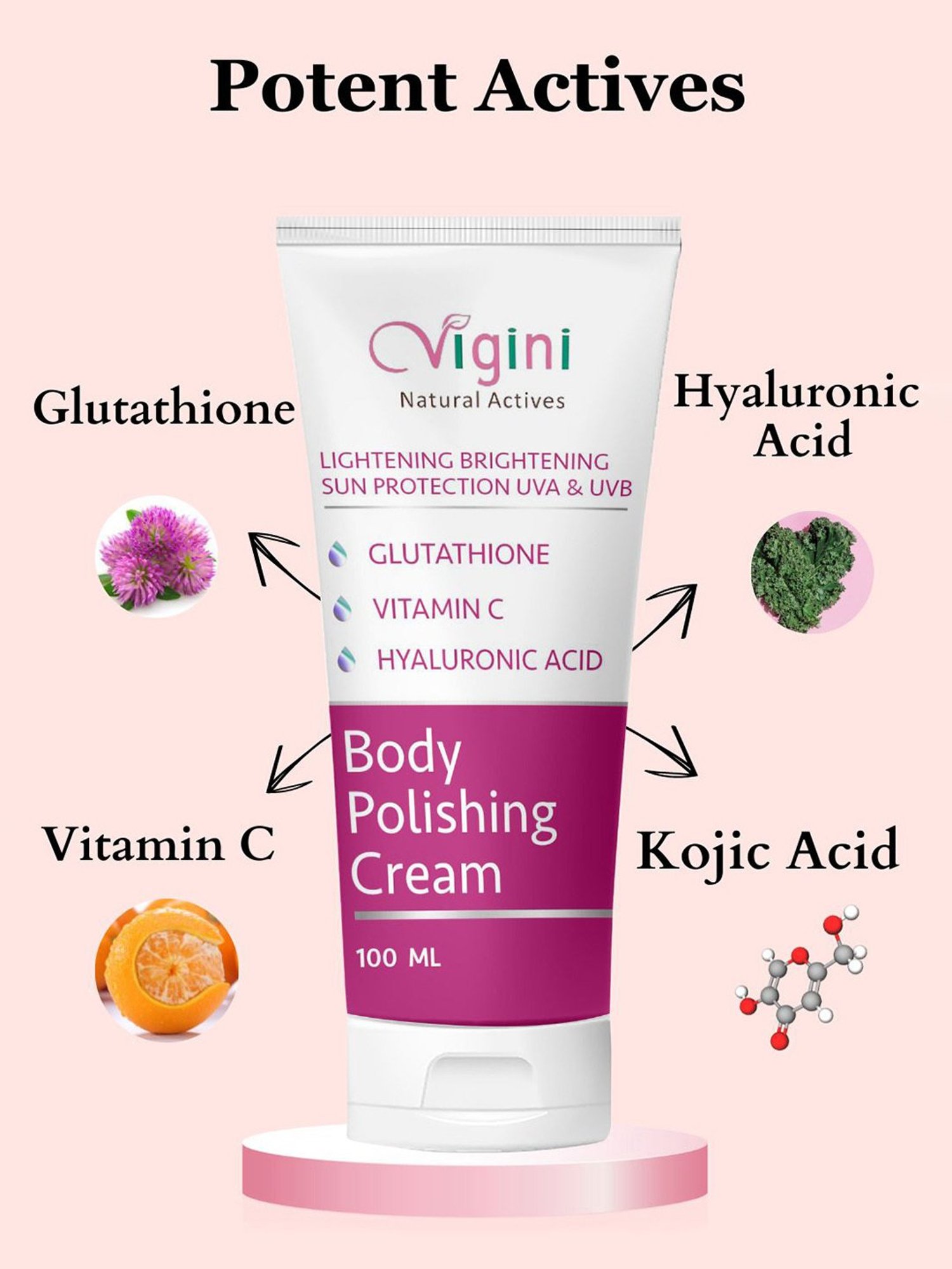 Vigini Body Polishing Cream & Body Polishing Milk Combo