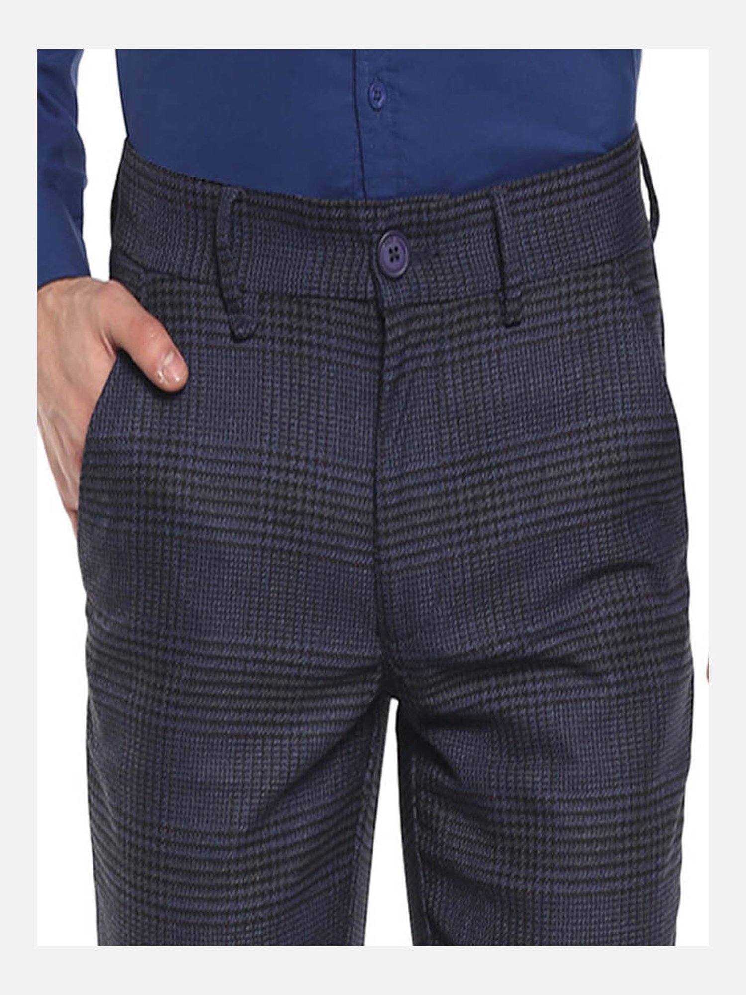 Red Chief Black Checks Trousers