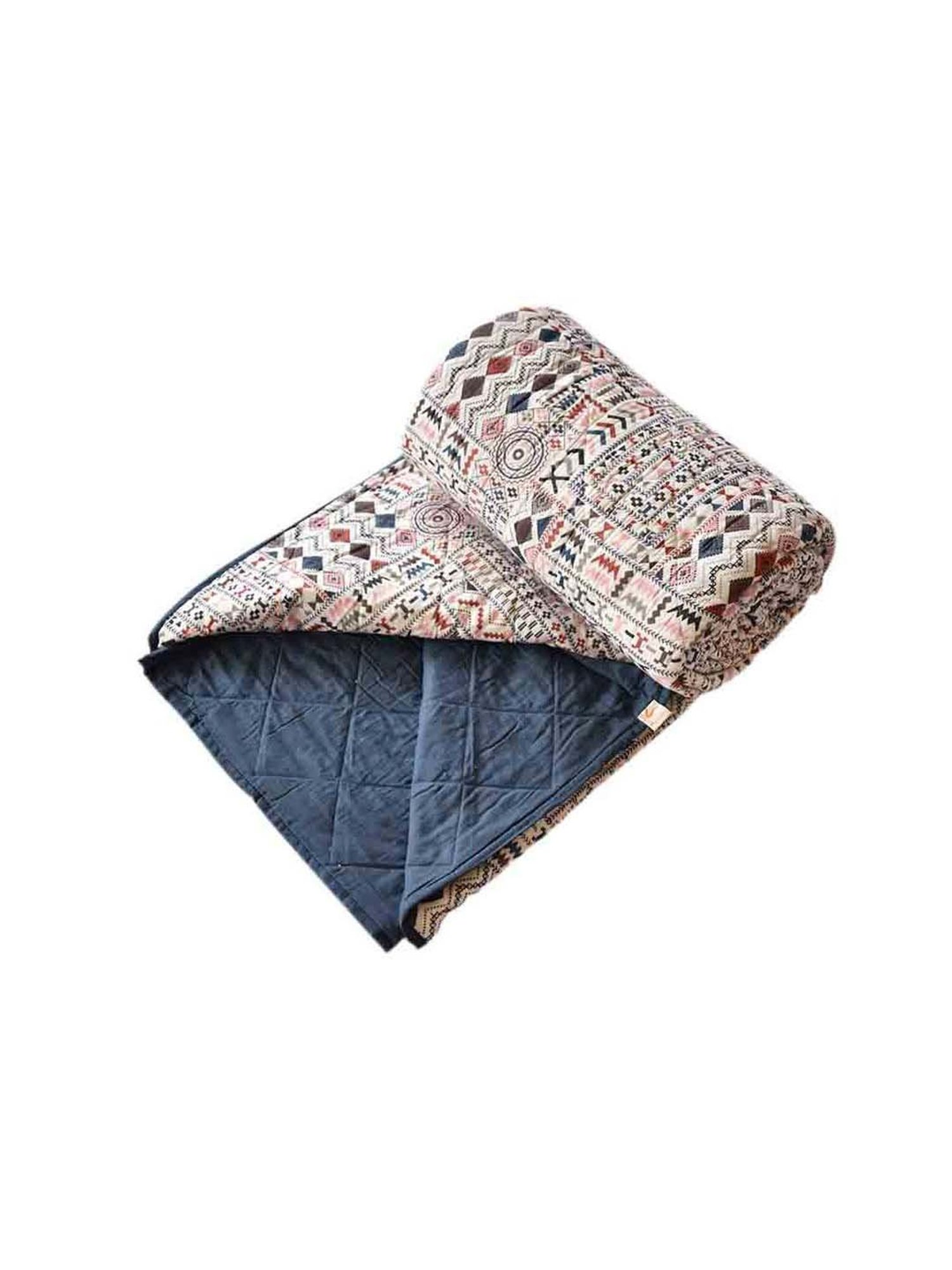 Fanusta Manzhar Multicolor 180 TC Mulmul Jaipuri Rajai - Set of 1