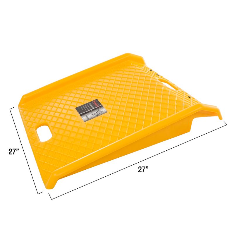 Stalwart Heavy Duty 1000lb Weight Capacity Portable Poly Ramp Yellow