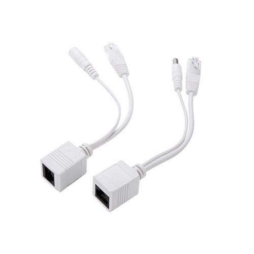 1PCS Power Over Ethernet Passive PoE Adapter Injector + Splitter Kit PoE Cable