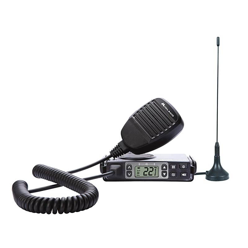 5 Watt GMRS MicroMobile Two-Way Radio - Long Range Walkie Talkie, & 142 Privacy Codes, & NOAA Weather Scan + Alert (Black)