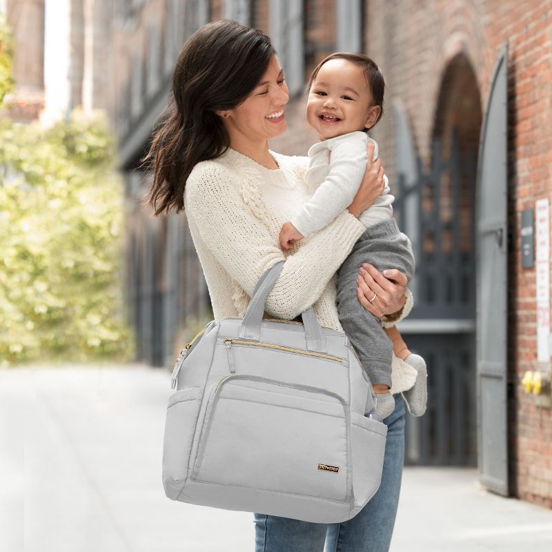 Skip Hop Mainframe Wide Open Diaper Backpack - Gray