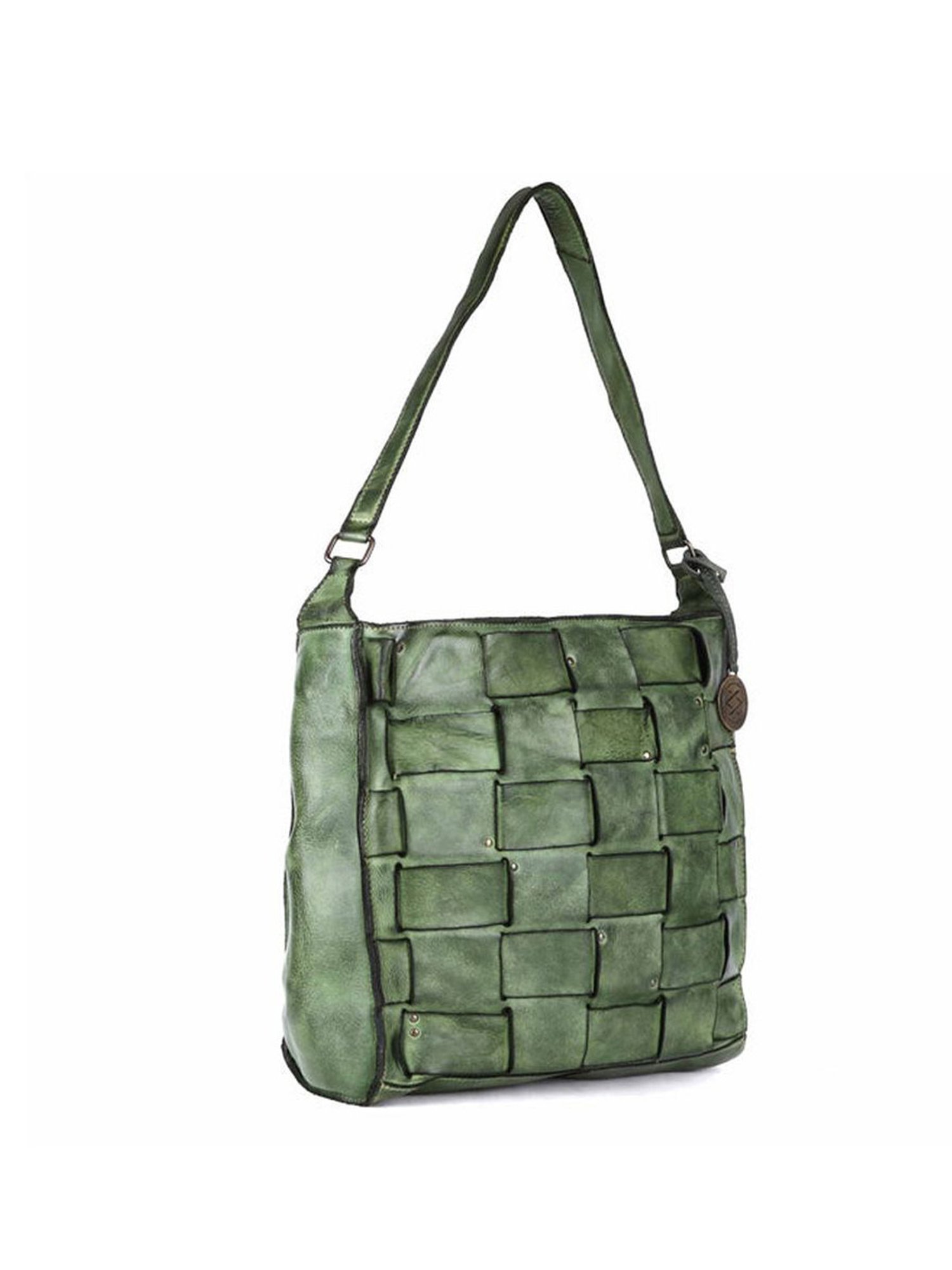 KOMPANERO Rochelle Sage Leather Textured Shoulder Handbag