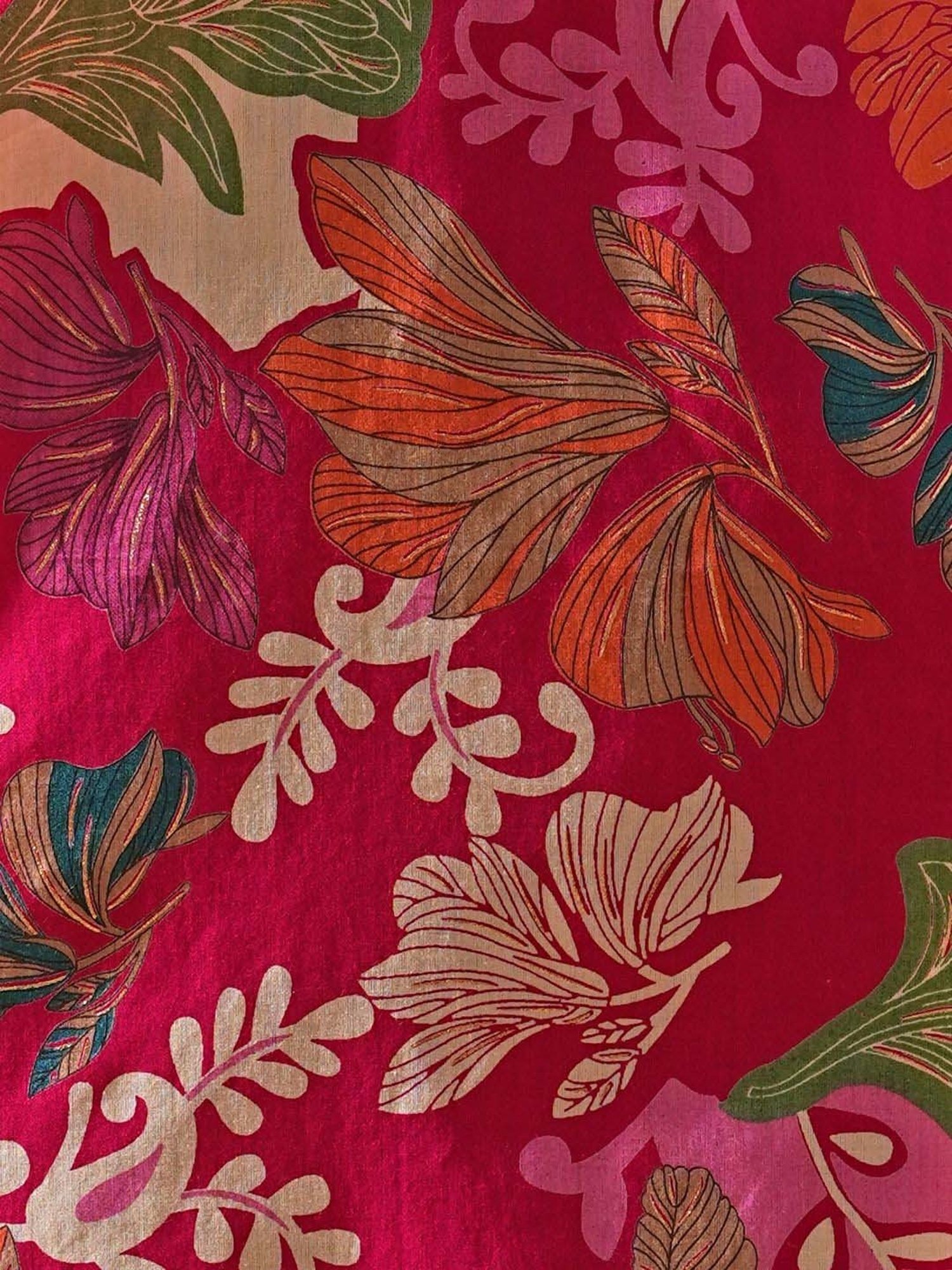 Fashor Pink Cotton Printed Straight Kurta