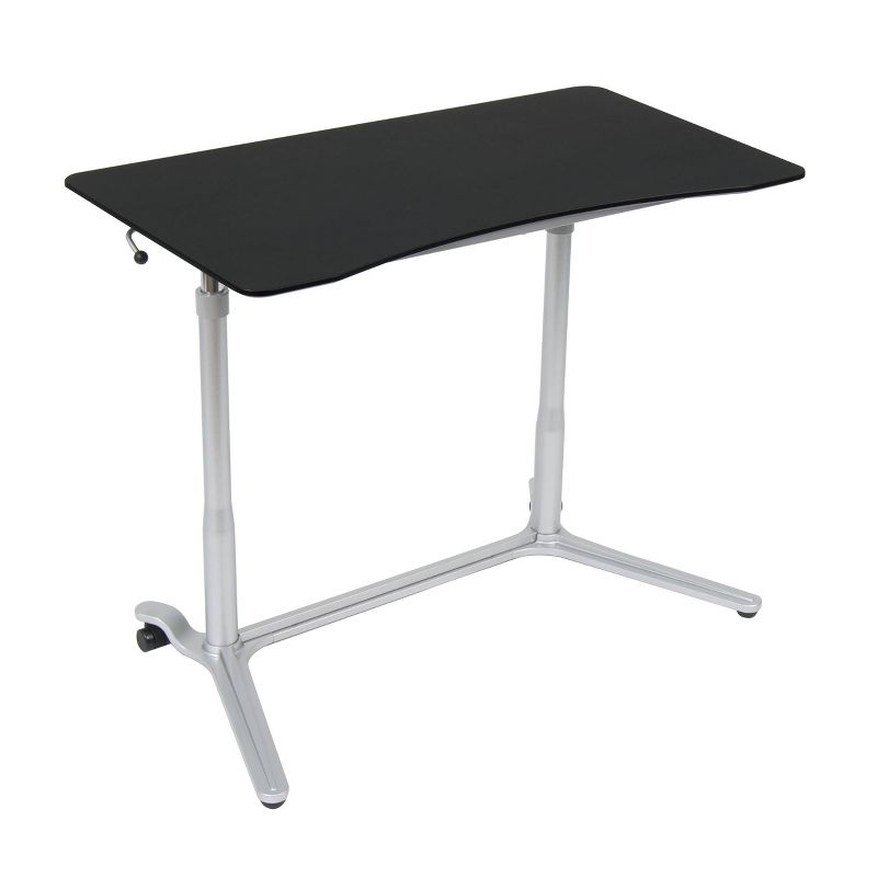 Element Sit-Stand Height Adjustable Desk Silver/Black - Studio Designs