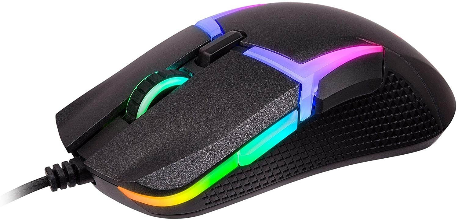 thermaltake level 20 rgb gaming mouse (gmo-lvt-wdoobk-01), black