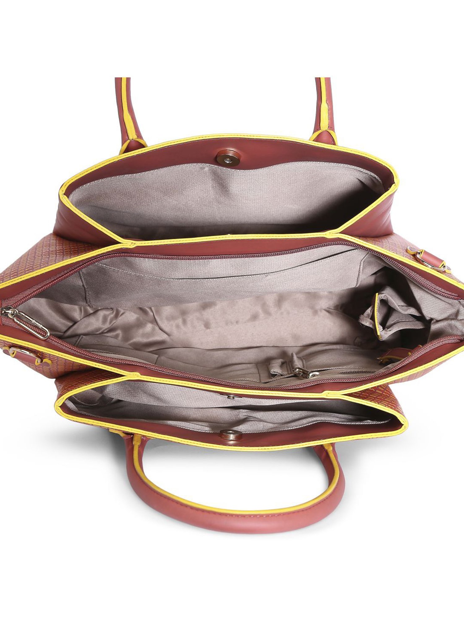 Eume Dragonfly Hot Sauce Red Leather Printed Handbag