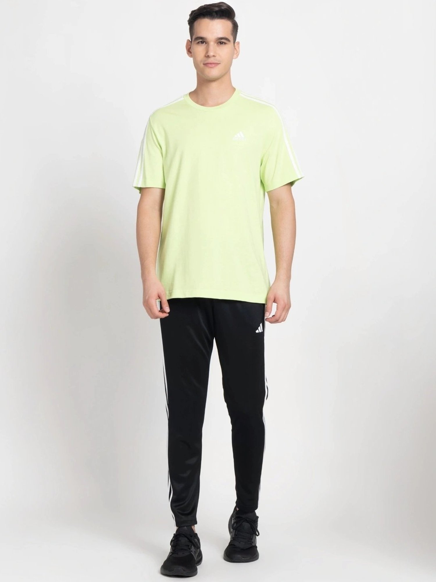 Adidas Green Cotton Regular Fit T-Shirt