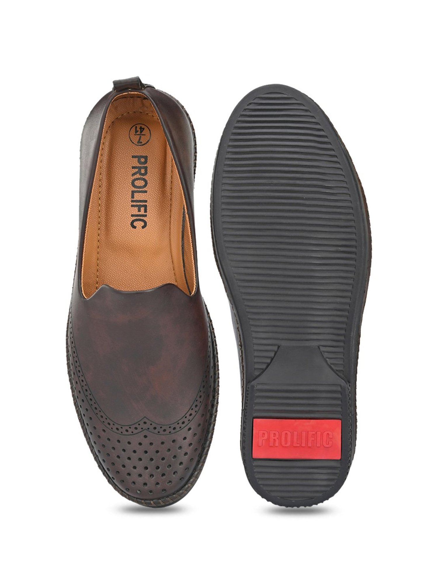Prolific Men's Brown Casual Slip-Ons