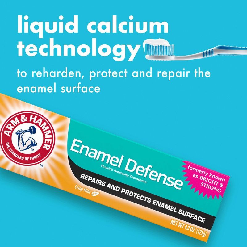 Arm & Hammer Crisp Mint Enamel Defense Fluoride Toothpaste - 4.3oz