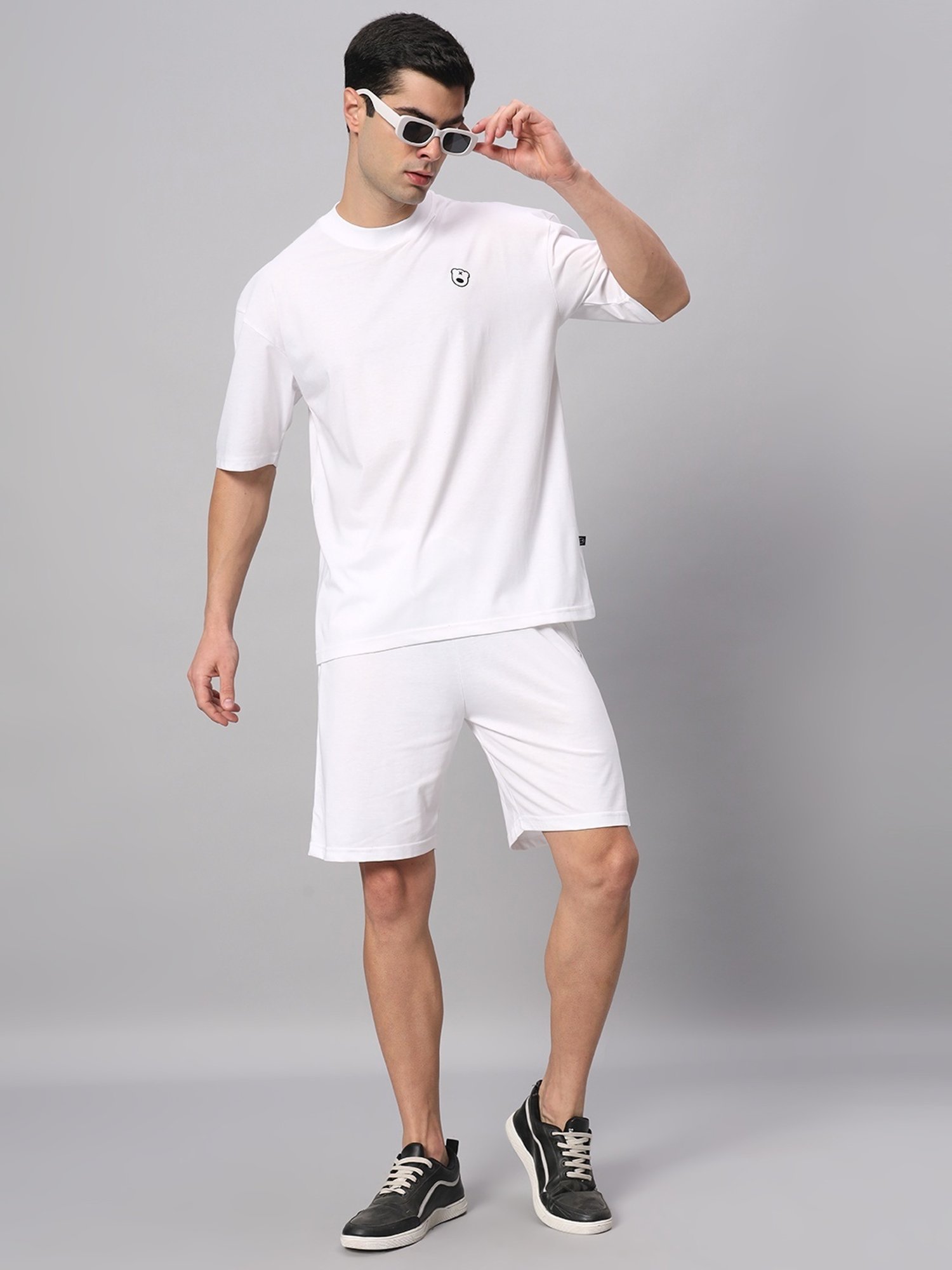 Griffel White Cotton Loose Fit T-Shirt