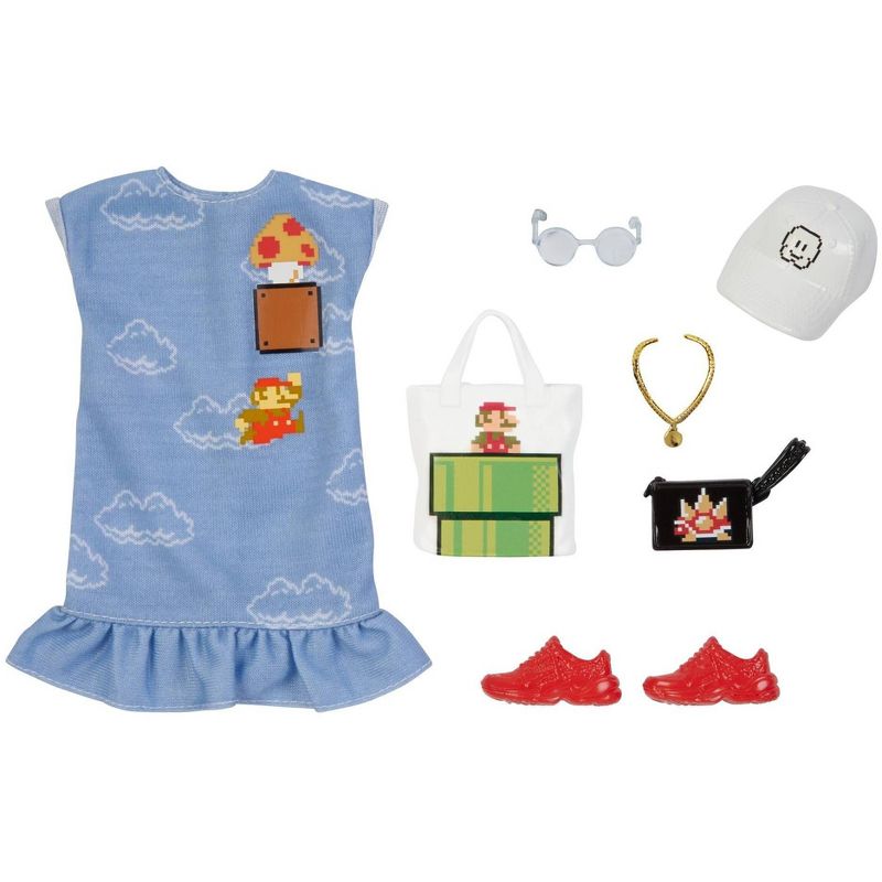 Barbie Storytelling Super Mario Fashion Pack - Blue Dress