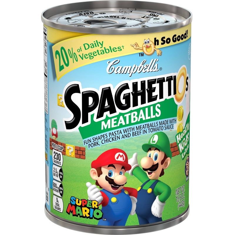 Campbell's SpaghettiOs with Meatballs Super Mario 14oz