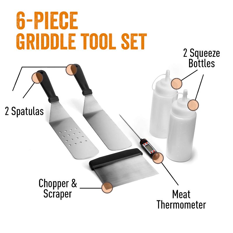 Yukon Glory 6 Piece Professional Griddle Tool Kit.