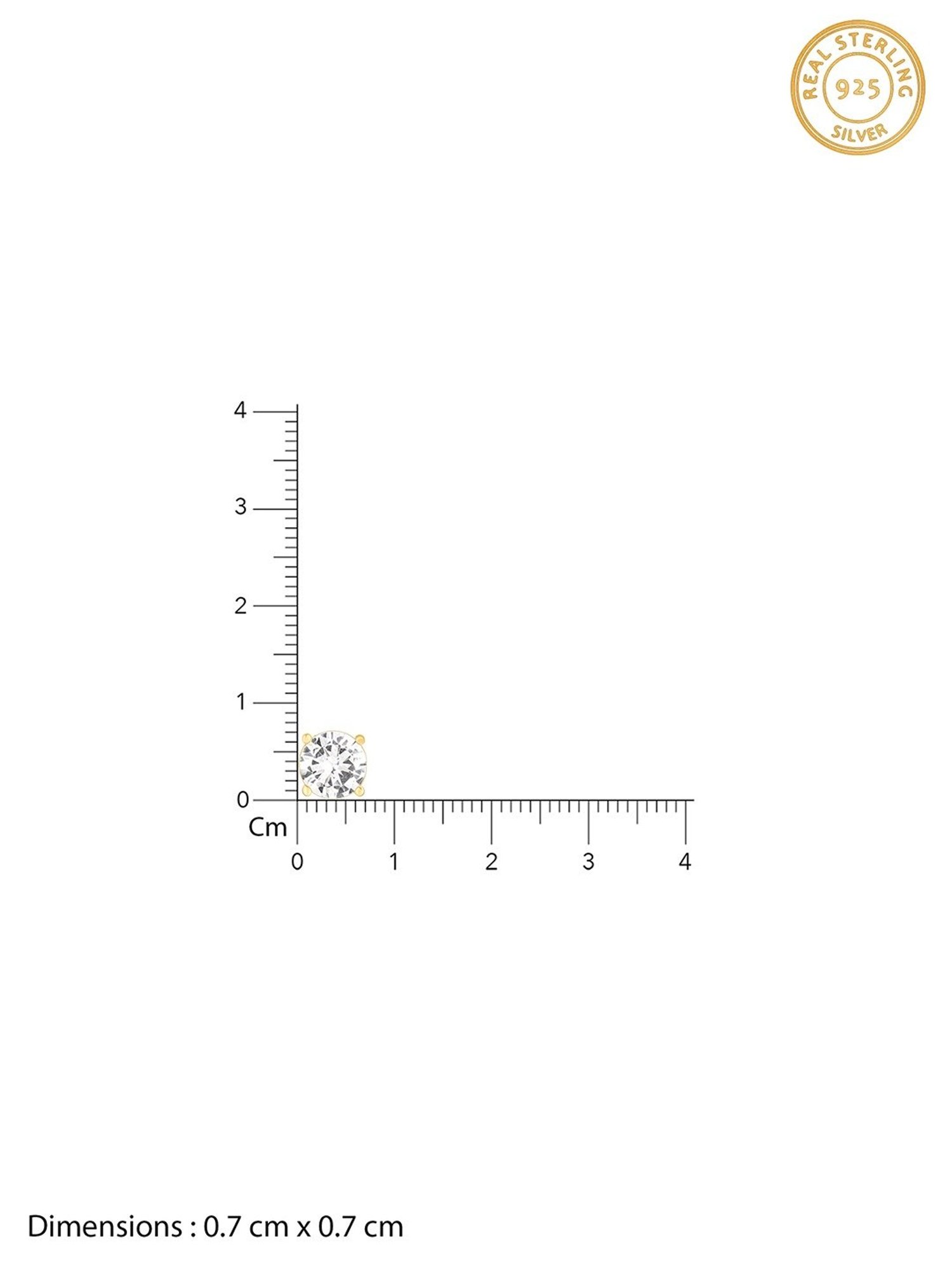 GIVA 92.5 Sterling Silver Zircon Stud Earrings for Women