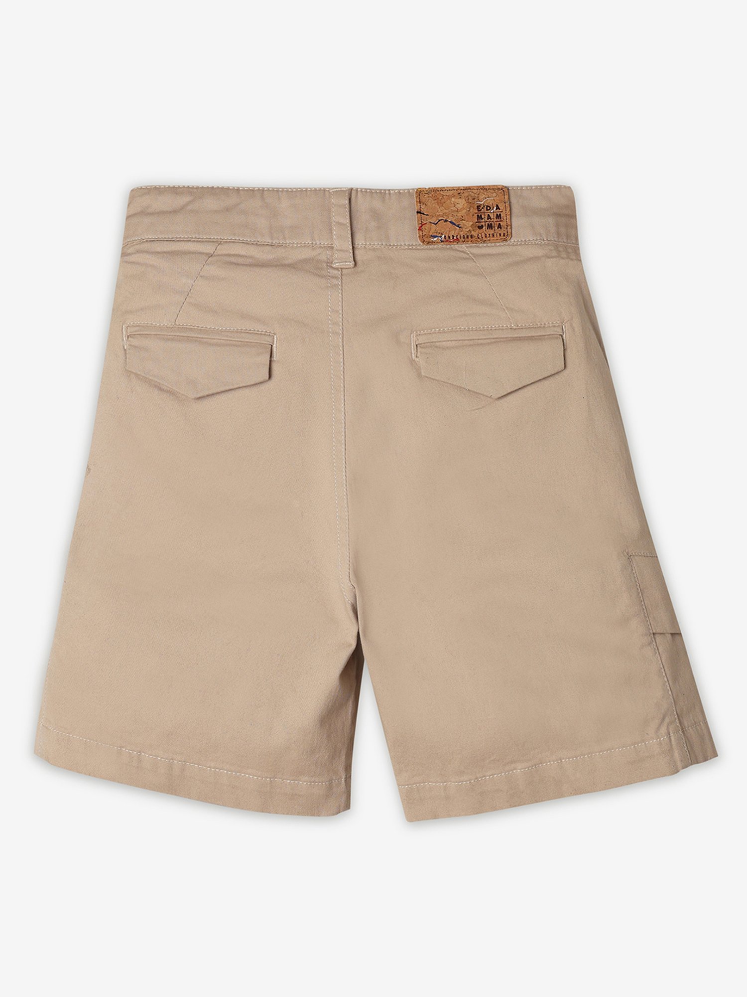 Ed-a-Mamma Kids Beige Solid Shorts