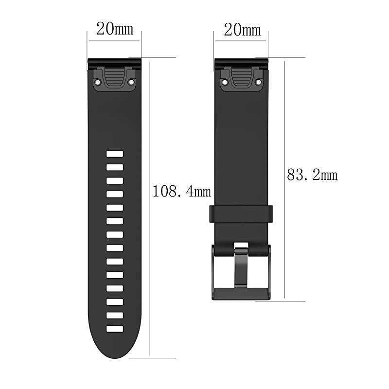 Band for Garmin Fenix 5S Fenix 6S Soft Silicone Replacement Watch Band Strap for Garmin Fenix 5SFenix 5S PlusFenix 6SFenix 6S Pro Smart Watch Fit 531 inches846 inches