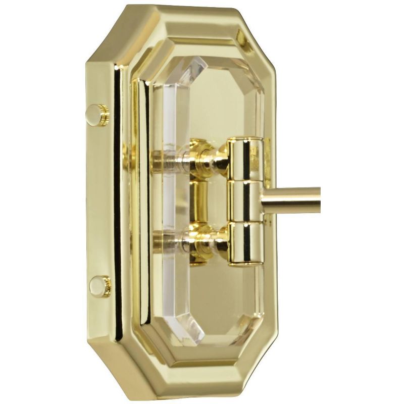 Barnes and Ivy Swing Arm Wall Lamp Brass Plug-In Light Fixture Ivory Mushroom Pleated Shade Bedroom Bedside Living Room Reading