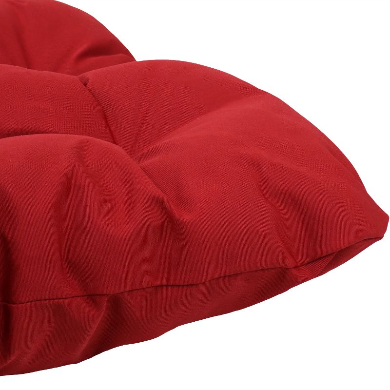Sunnydaze Indoor/Outdoor Replacement Penelope or Oliver Hanging Egg Chair Seat Cushion and Headrest Pillow - Red - 2pc