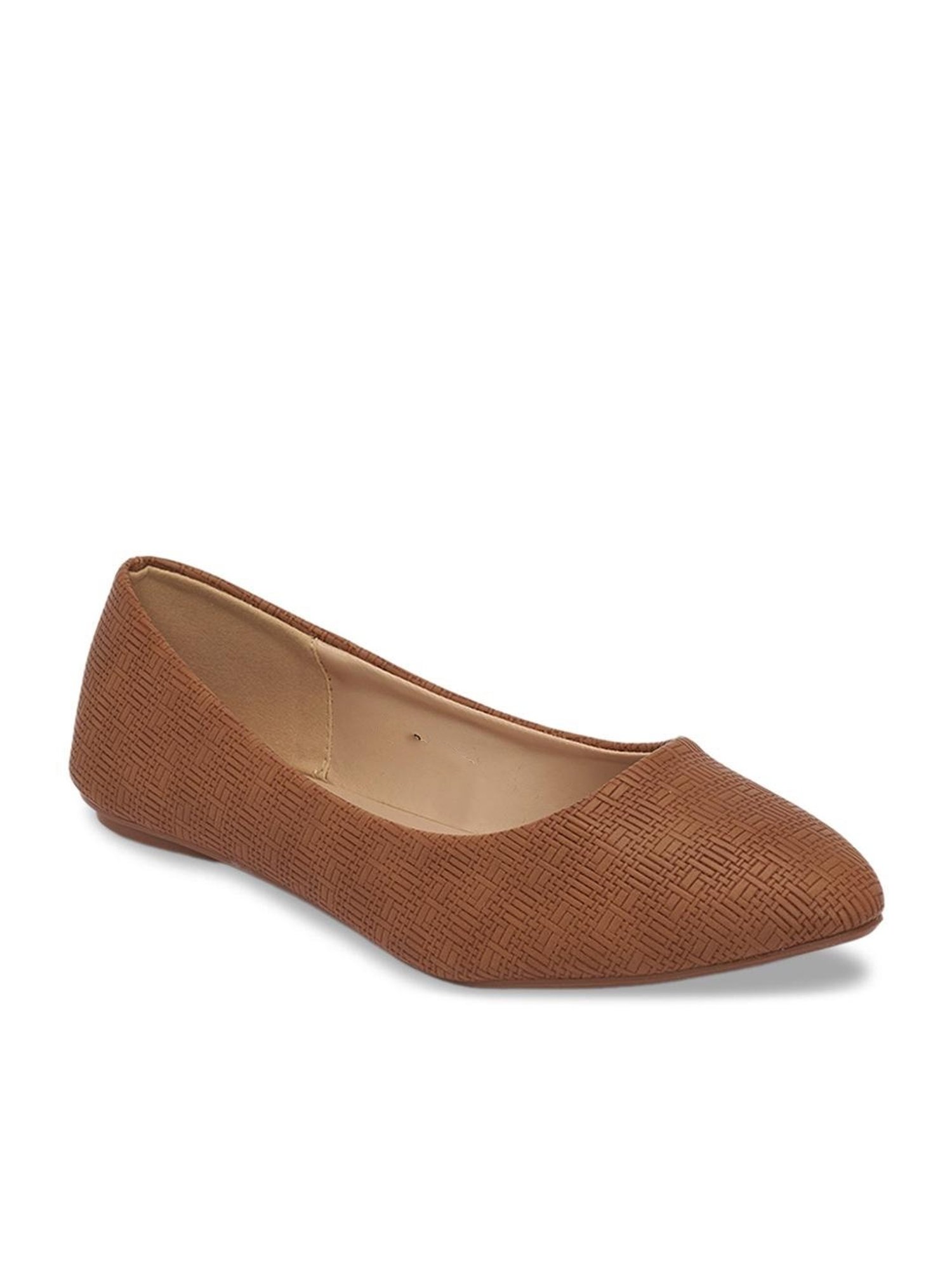 Forever Glam by Pantaloons Women's Tan Flat Ballets