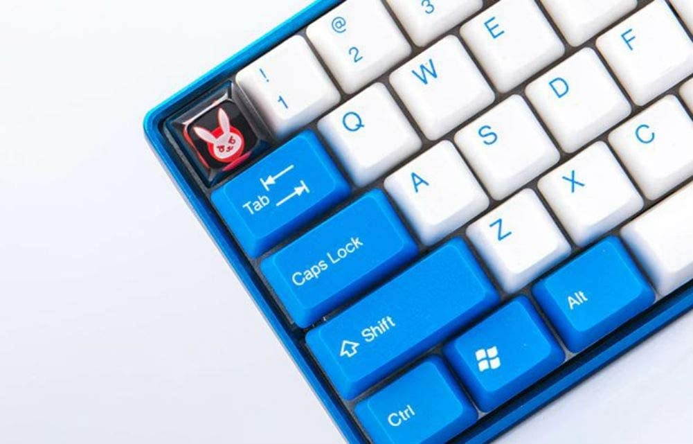 Mugen Custom DVA Pink Gaming Resin Keycaps for Cherry MX Switches - Fits Most Mechanical Gaming Keyboards - with Keycap Puller