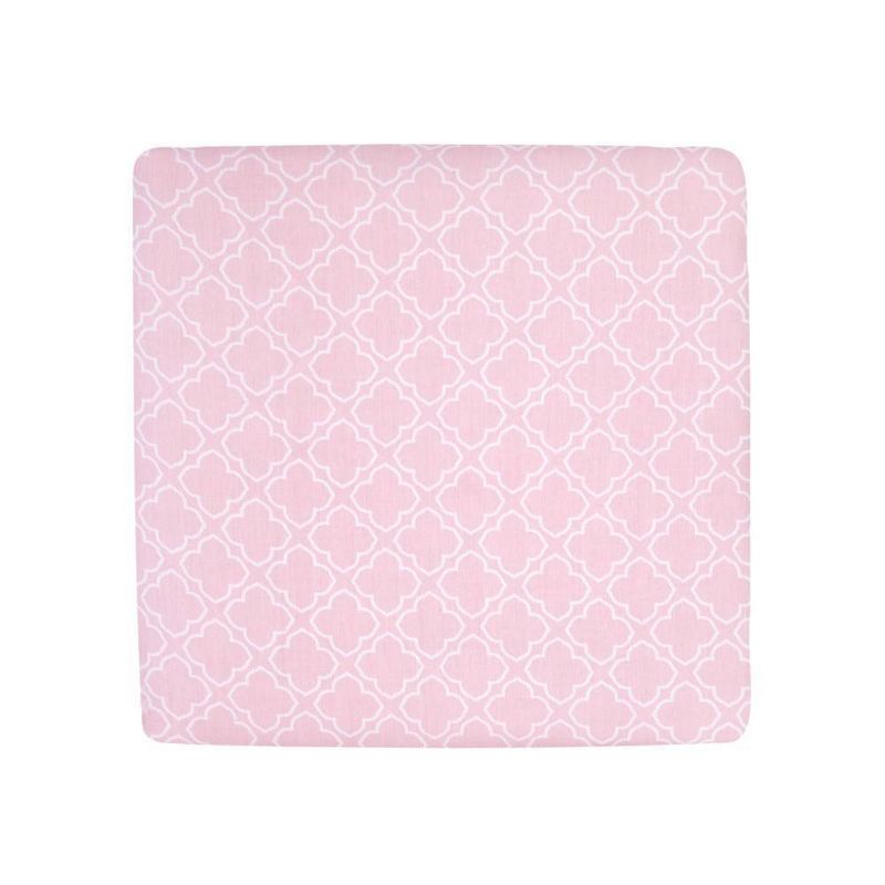 Carter's 100% Cotton Sateen Fitted Crib Sheet - Pink Trellis