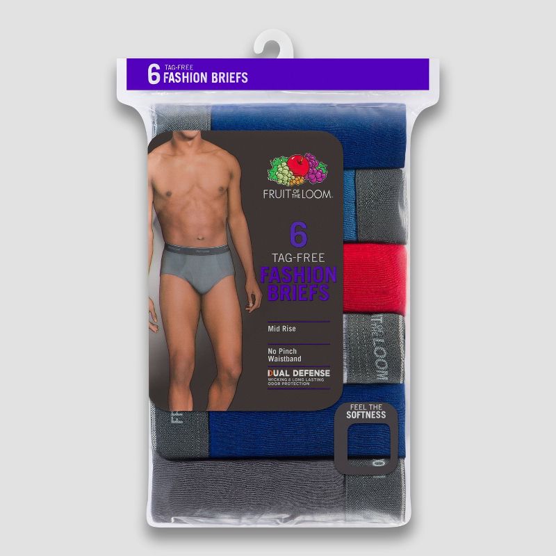 Fruit of the Loom Men's 6pk Briefs - Colors May Vary