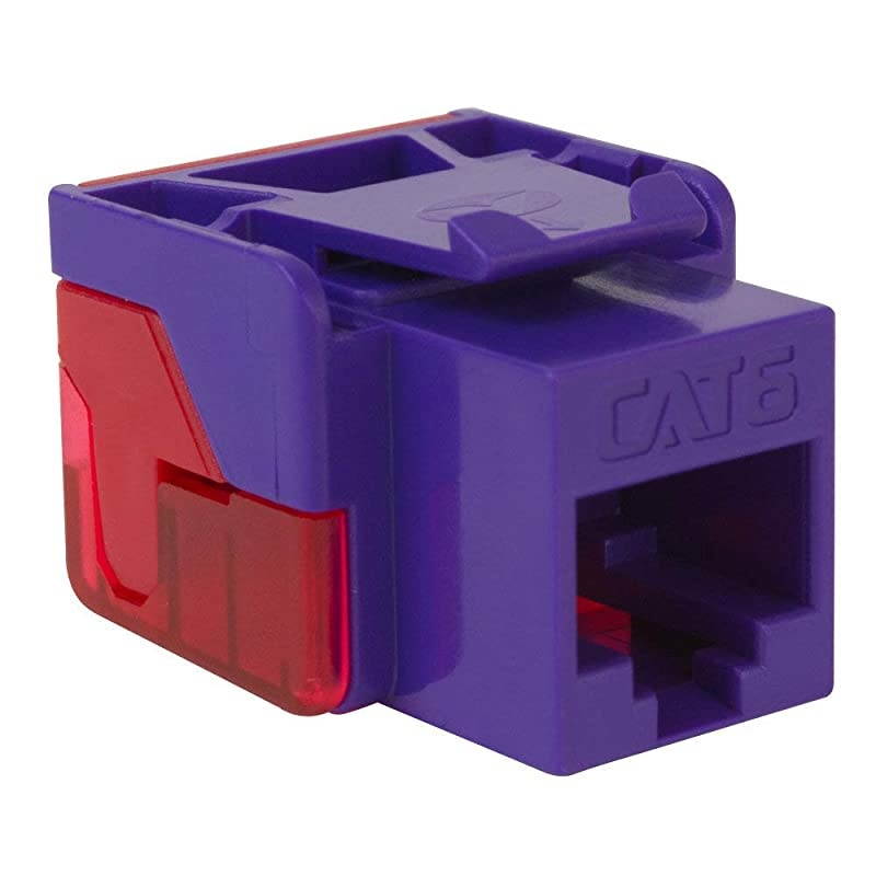 CAT6 RJ45 Keystone Jack for EZ Style Purple